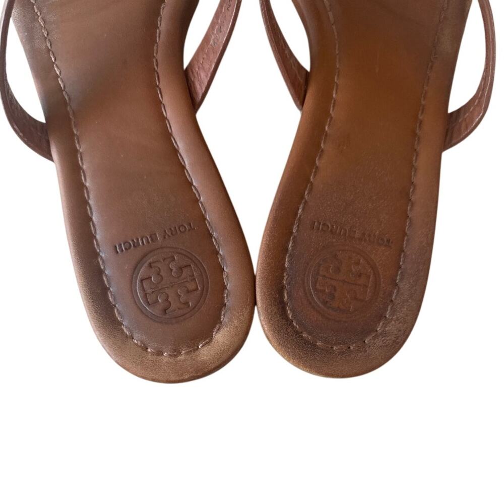 Tory Burch Miller Wrapped Logo Sandals Vachetta Multi Size 8 - Picture 3 of 13